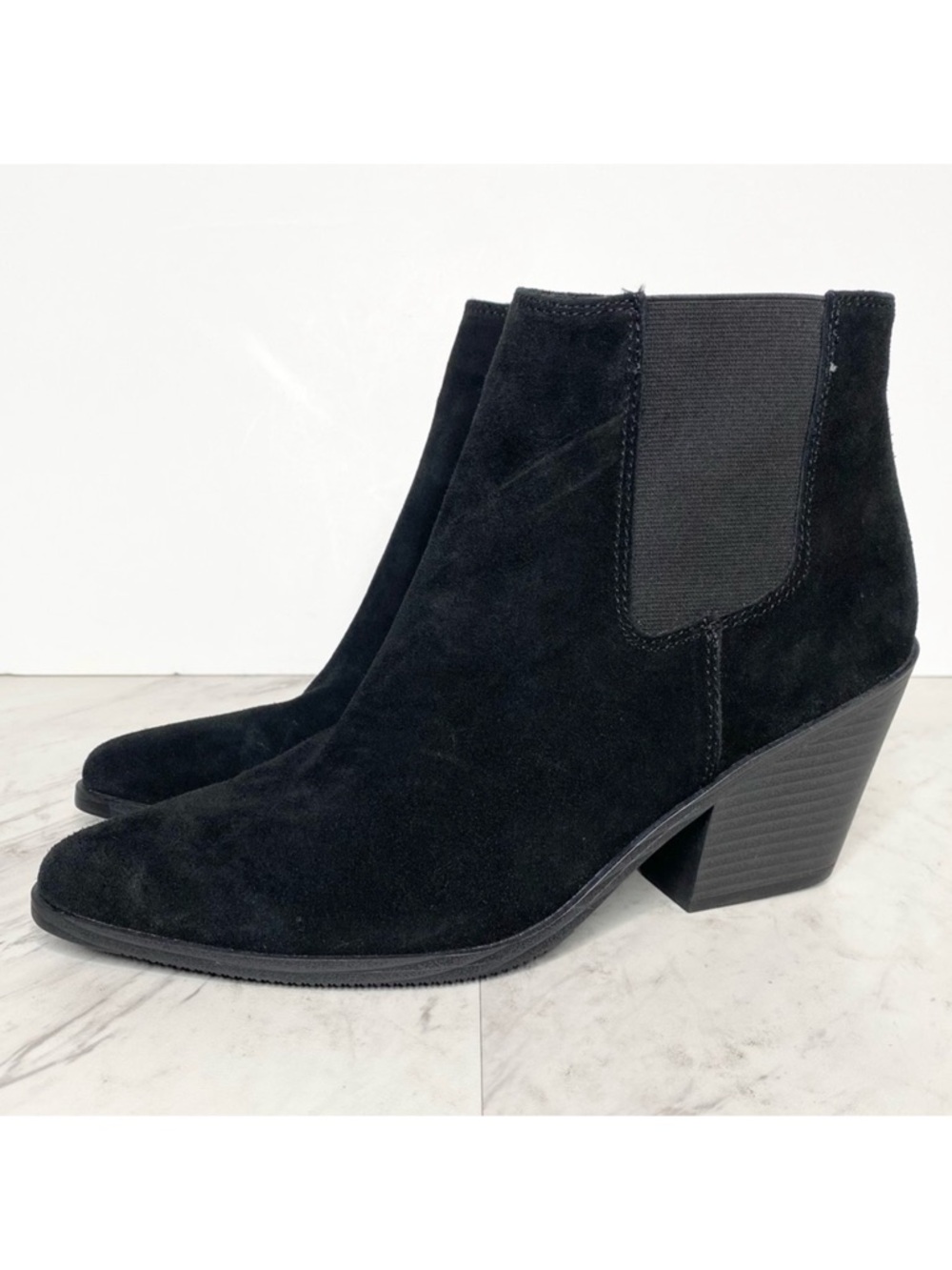 Blondo Nanite Black Suede Waterproof Bootie 8 1/2